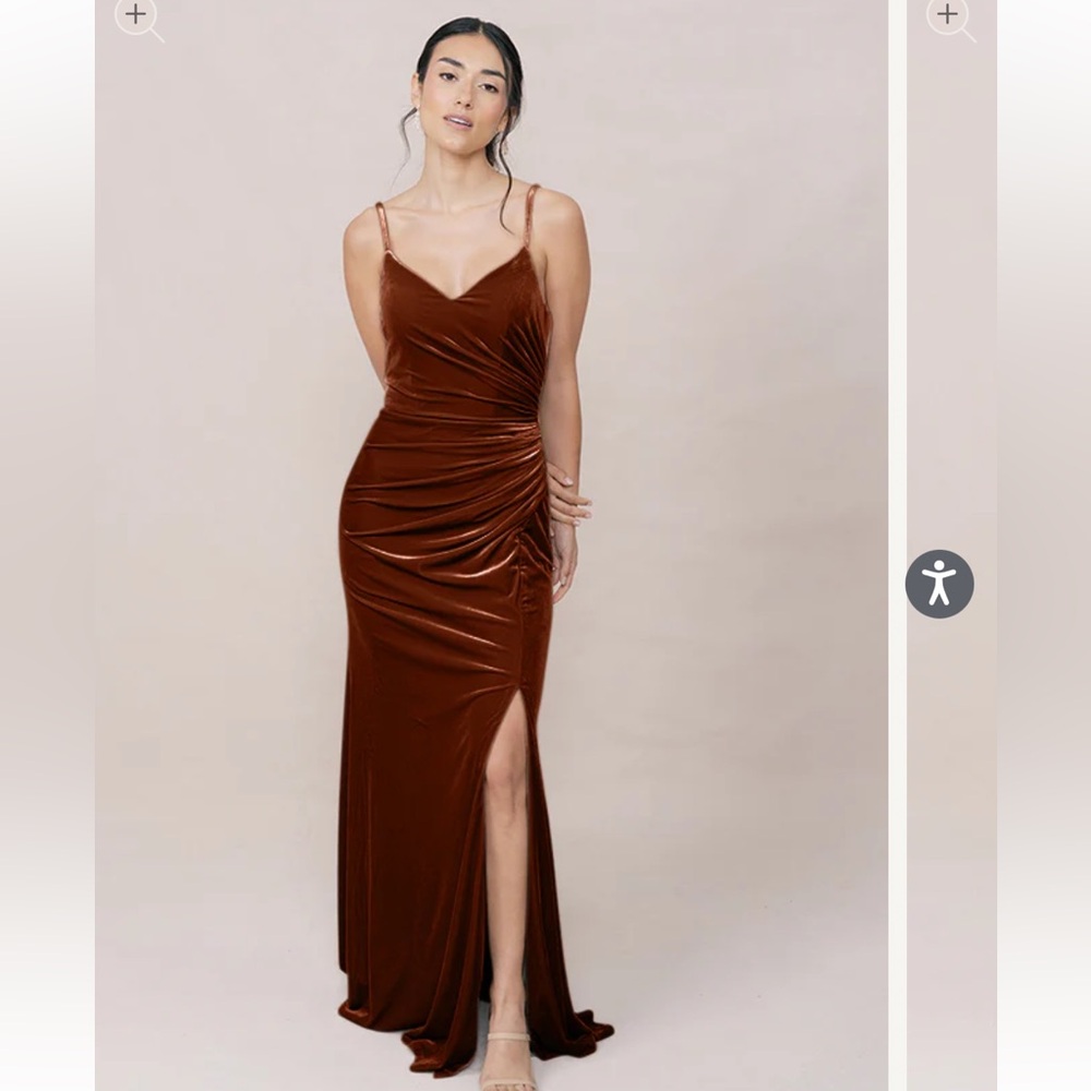 Revelry Rust Rory Velvet Dress